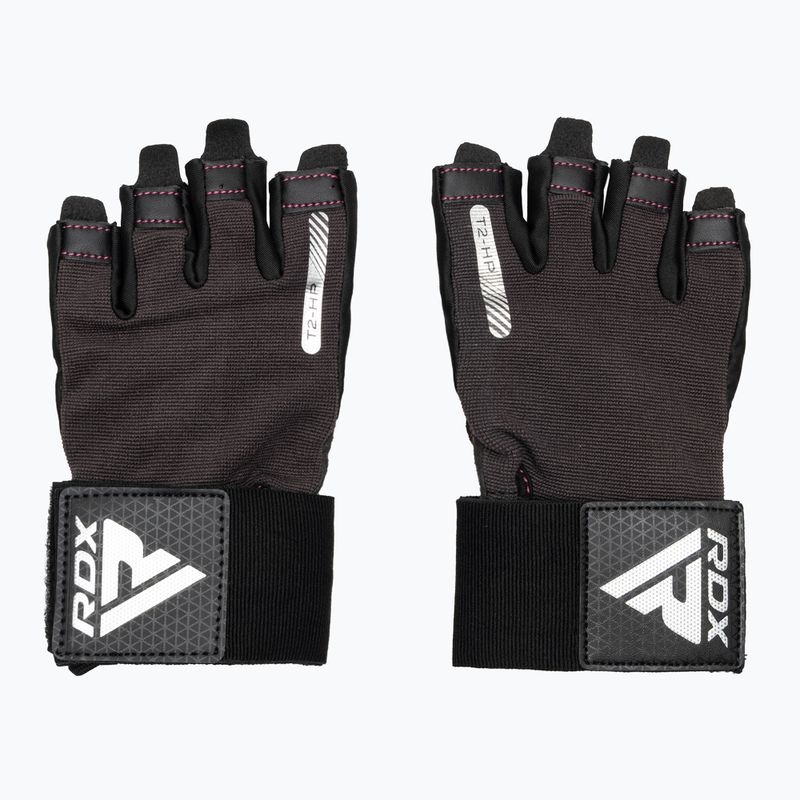 Guanti da allenamento RDX T2 Half rosa 2