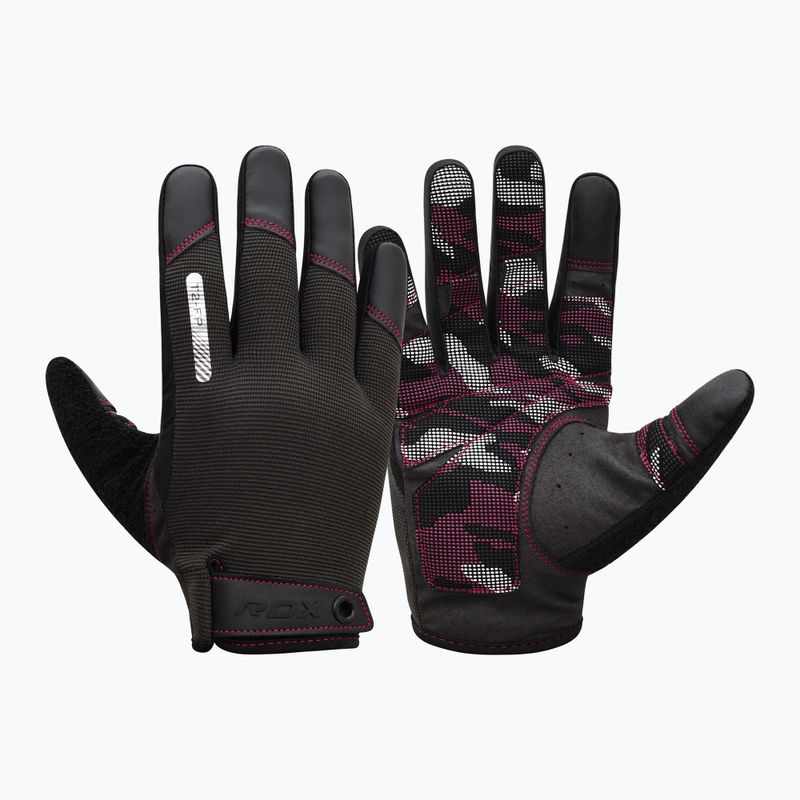 RDX T2 Guanti da palestra a dita piene, touch screen friendly, rosa pieno