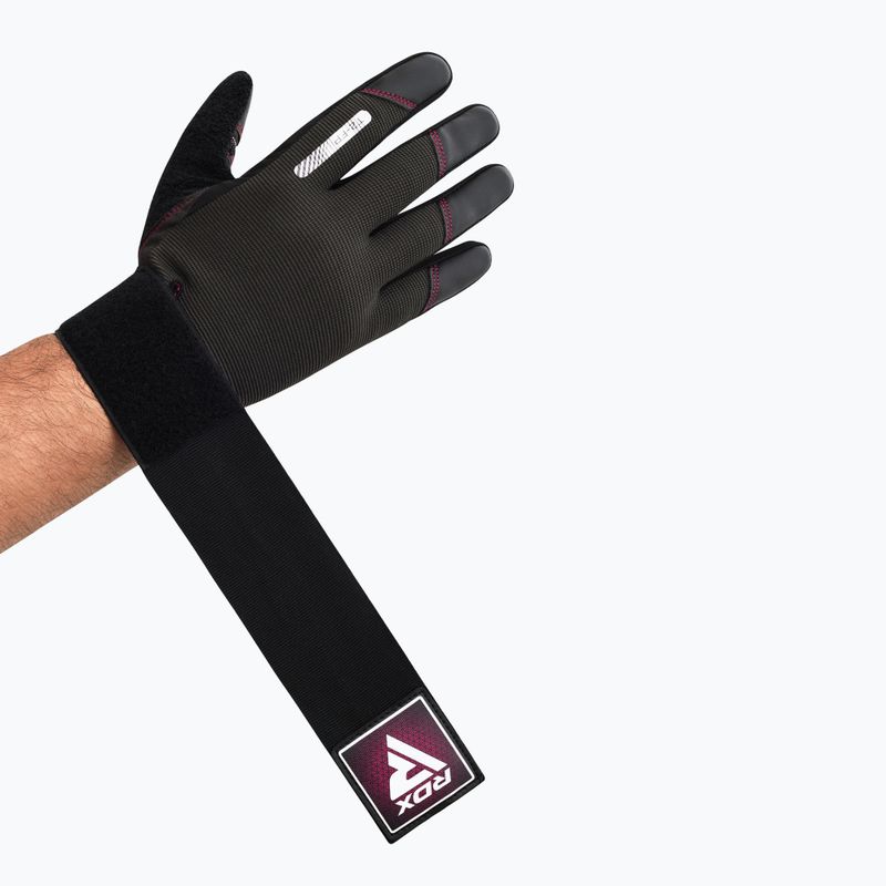 RDX T2 Guanti da palestra a dita piene, touch screen friendly, rosa pieno 5