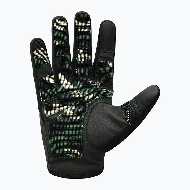 RDX T2 Guanti da palestra a dita piene con touch screen verde militare 2