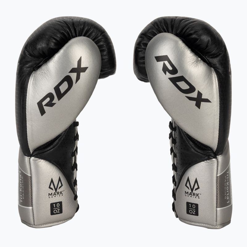 Guanti da boxe RDX K1 Mark Pro Fight argento 4