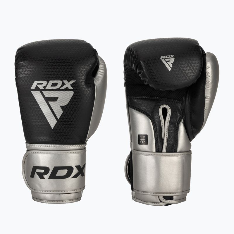 RDX L2 Mark Pro Sparring Boxing Gloves Hook & Loop argento