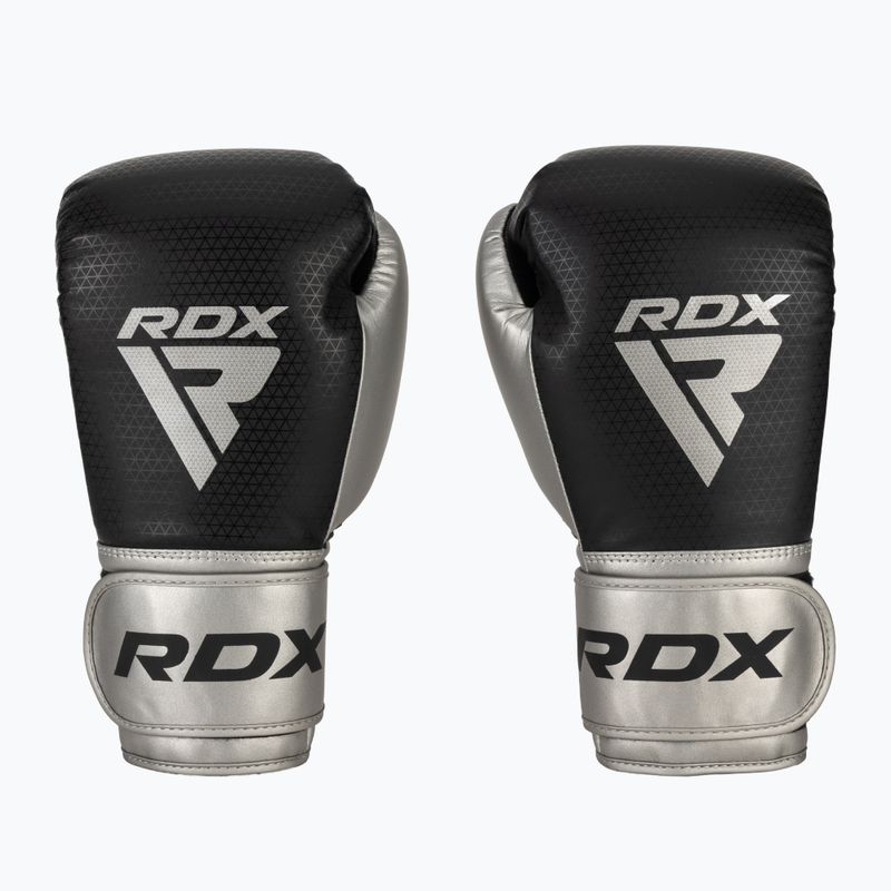 RDX L2 Mark Pro Sparring Boxing Gloves Hook & Loop argento 2