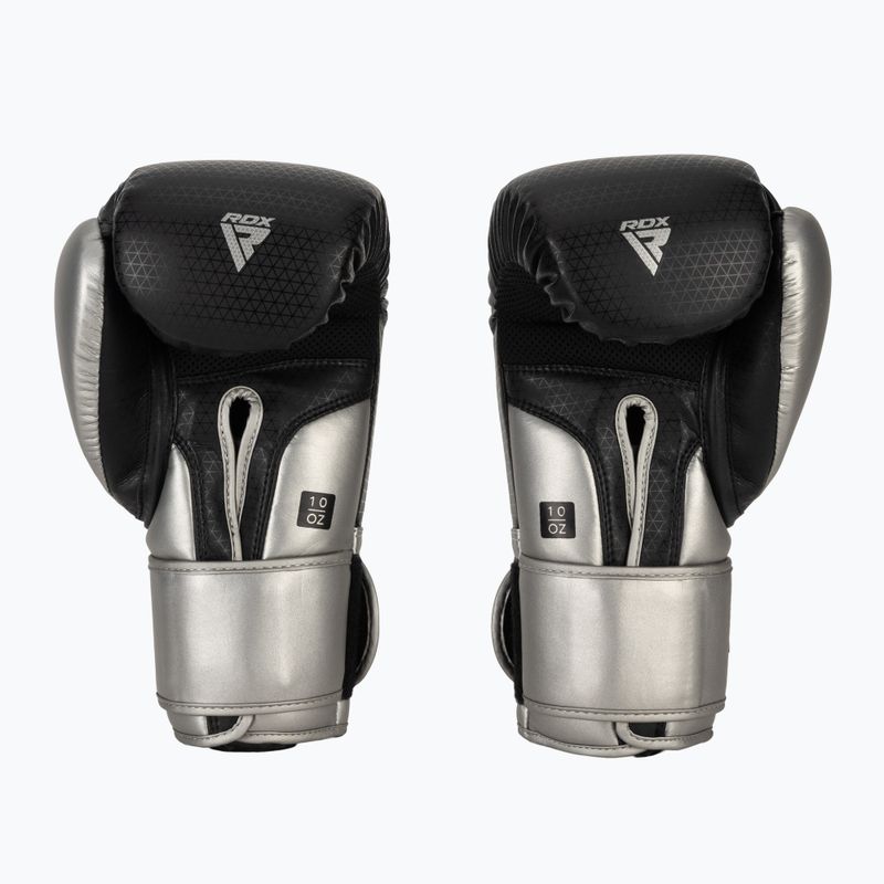 RDX L2 Mark Pro Sparring Boxing Gloves Hook & Loop argento 3