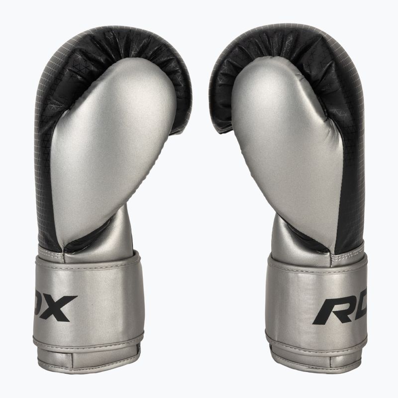 RDX L2 Mark Pro Sparring Boxing Gloves Hook & Loop argento 4