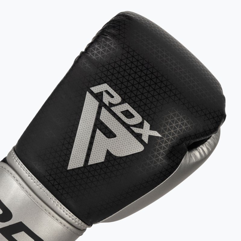 RDX L2 Mark Pro Sparring Boxing Gloves Hook & Loop argento 5