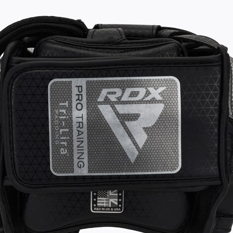 RDX L1 Mark Pro Cheek Boxing Helmet Training Head Guard argento 5