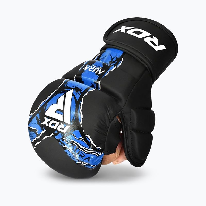 Guantoni MMA RDX Grappling Shooter New Aura F17 black/blue 2