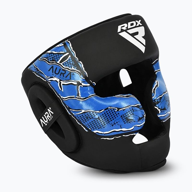 Casco da boxe RDX New Aura F17 Head black/blue 2