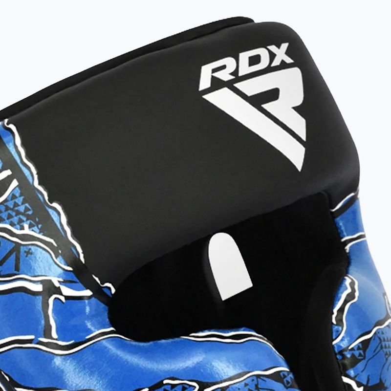 Casco da boxe RDX New Aura F17 Head black/blue 5