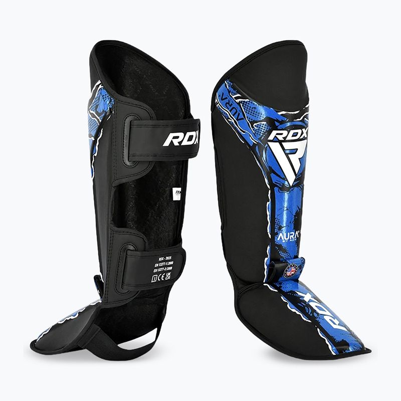 Parastinchi e protezioni per il piede RDX Instep New Aura F17 Shin black/blue 2