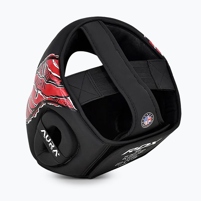 Casco da boxe RDX New Aura F17 Head black/red 4