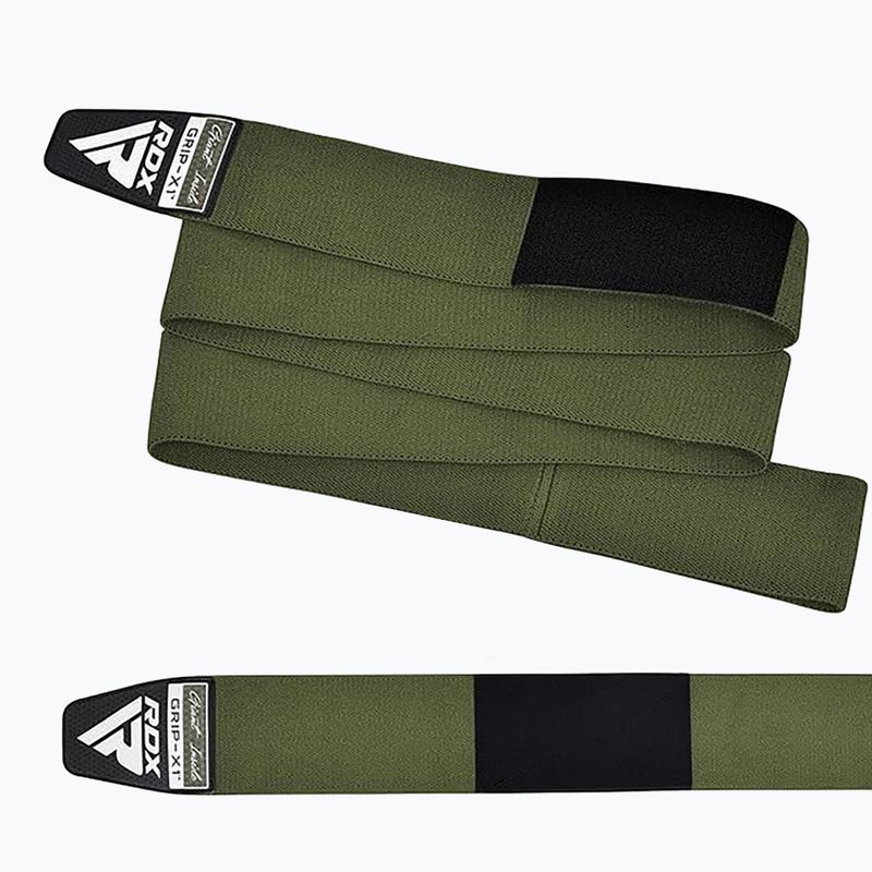 RDX Compression Elasticated Knee Wrap verde militare 3