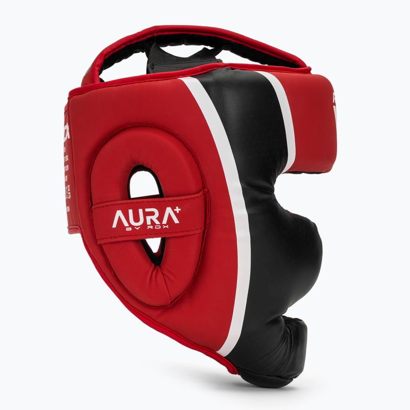 Casco da boxe RDX Head Guard Aura Plus T-17 rosso 2