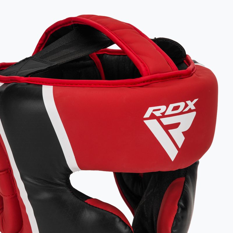 Casco da boxe RDX Head Guard Aura Plus T-17 rosso 4