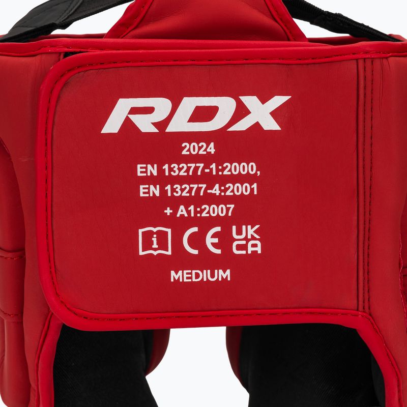 Casco da boxe RDX Head Guard Aura Plus T-17 rosso 5