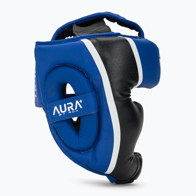 Casco da boxe RDX Head Guard Aura Plus T-17 blu 2