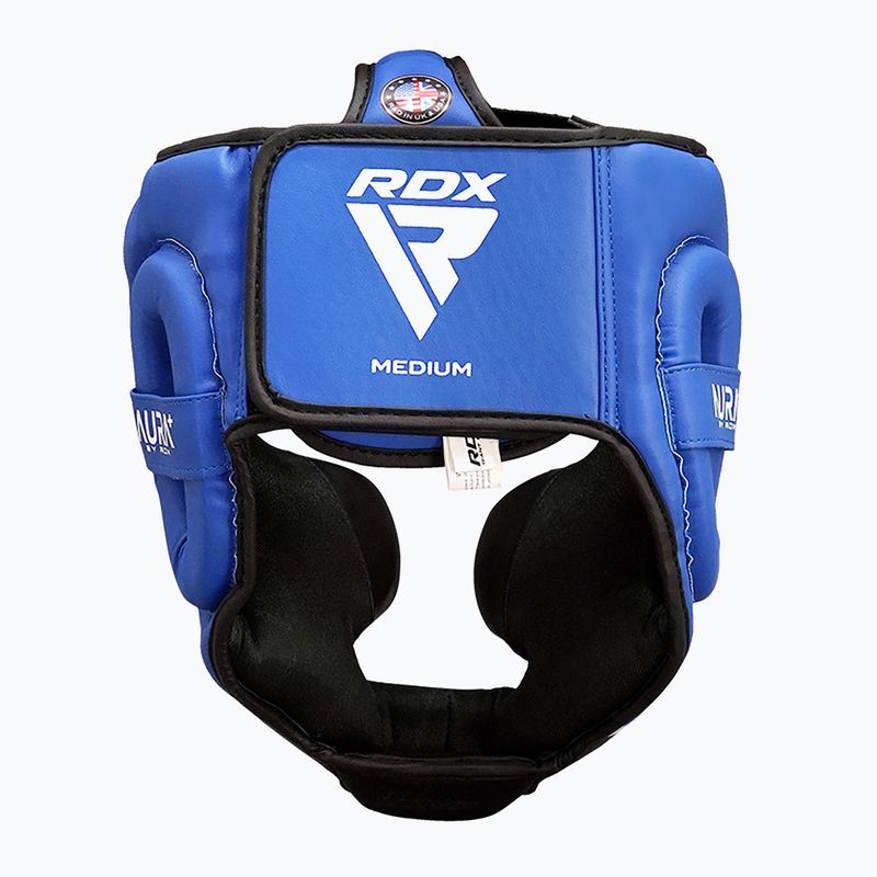 Casco da boxe RDX Head Guard Aura Plus T-17 blu 2