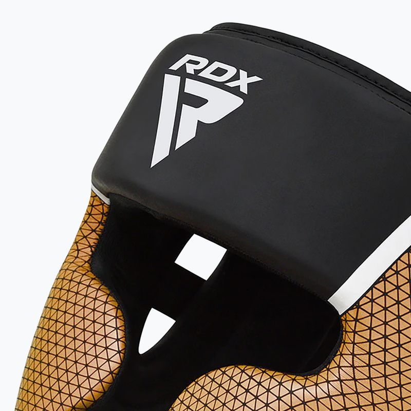 RDX Head Guard Aura Plus T-17 casco da boxe dorato 4