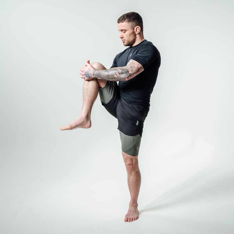 Pantaloncini da allenamento RDX T16 black/grey 14