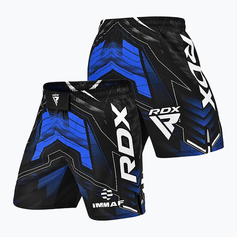 Pantaloncini da allenamento uomo RDX IMMAF Approved MMA Fight & Training blue 5