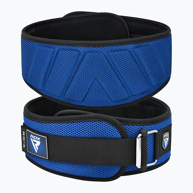 Cintura sollevamento pesi RDX Rx4 Weightlifting Belt blue 2