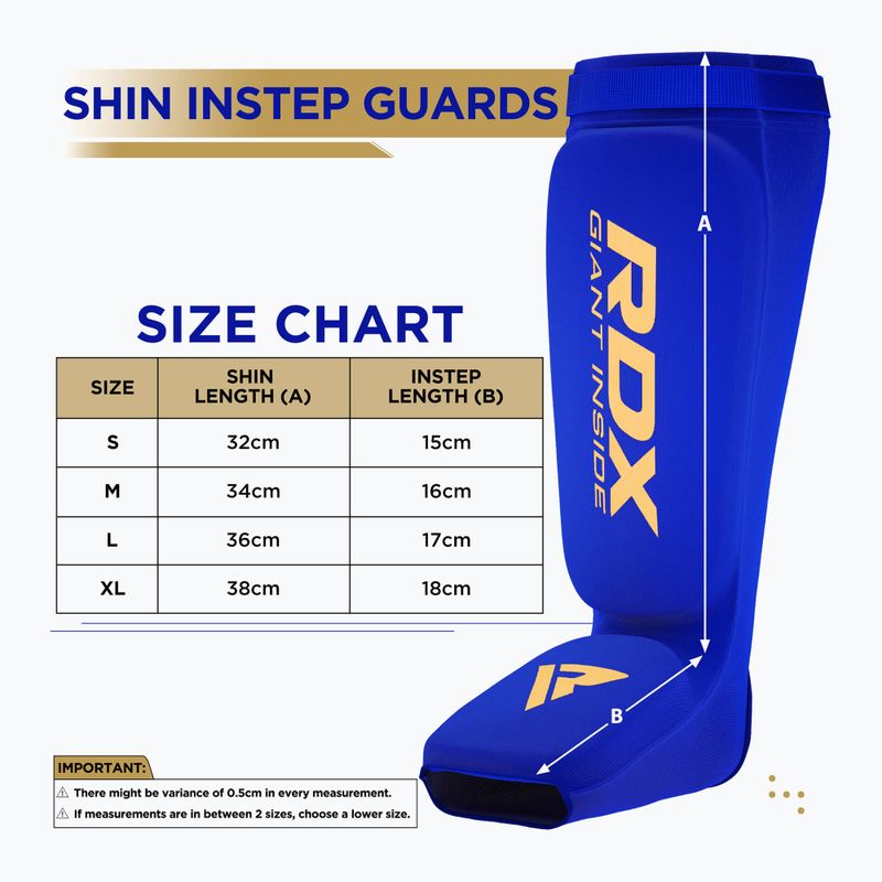 RDX Hosiery Shin Instep Foam blu/bianco protezioni per tibia e piede 5