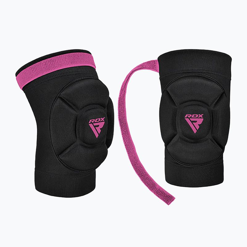 RDX K5 Hosiery Ginocchiere in schiuma nero/rosa 3