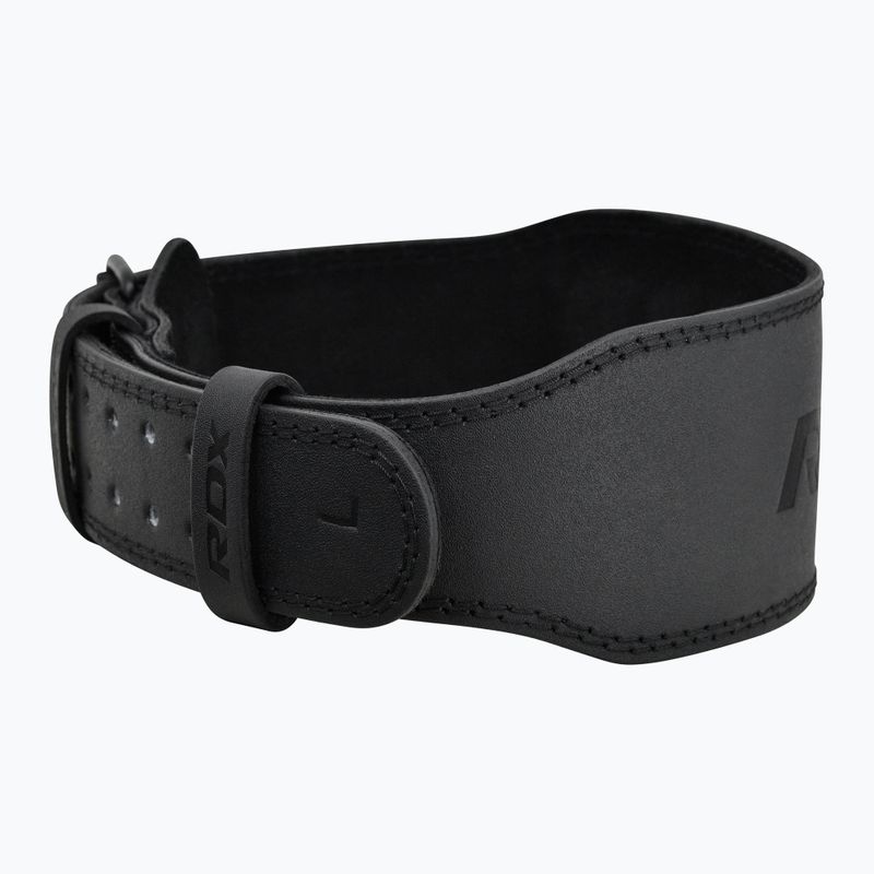 RDX Cintura per sollevamento pesi 4" in pelle nera 4