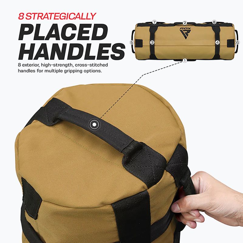 RDX Fitness Sacco da boxe Sand kaki 9
