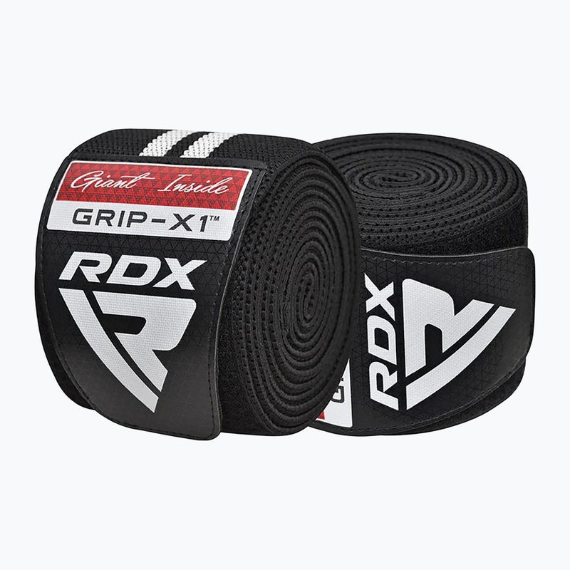 RDX KR11 Gym Knee Wrap protezioni per ginocchia nero/bianco 2