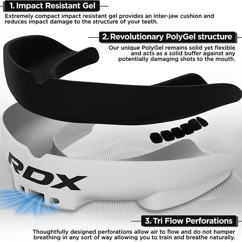 Paradenti per bambini RDX Mouth Junior white/black 2