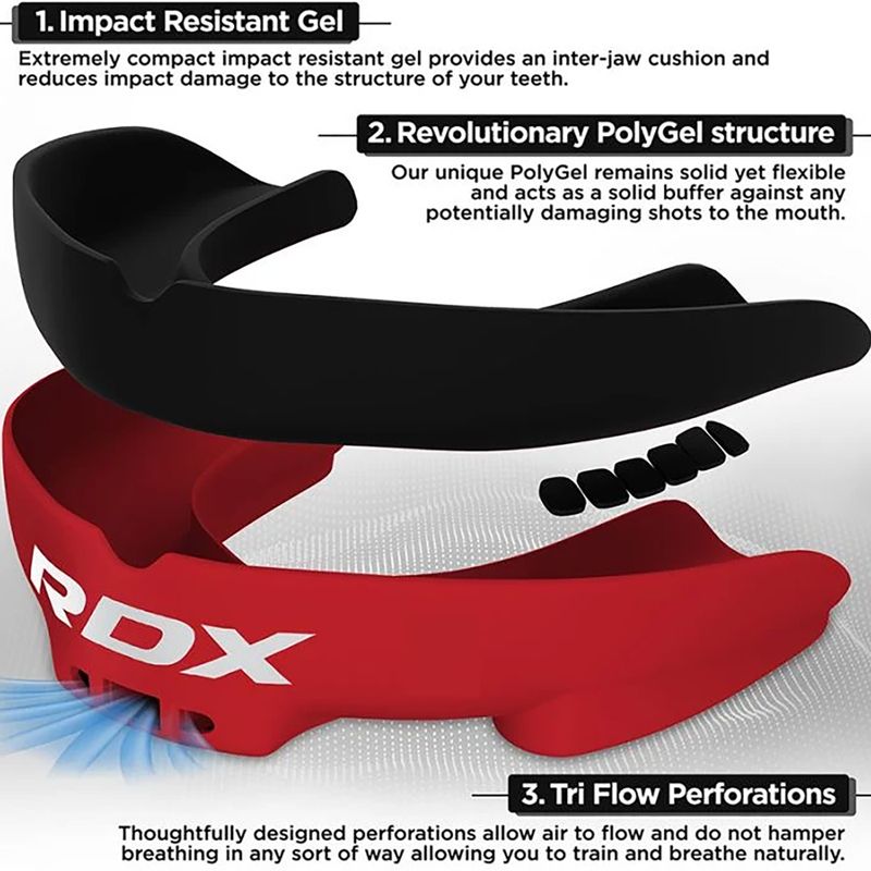 Paradenti per bambini RDX Mouth Junior red/black 2