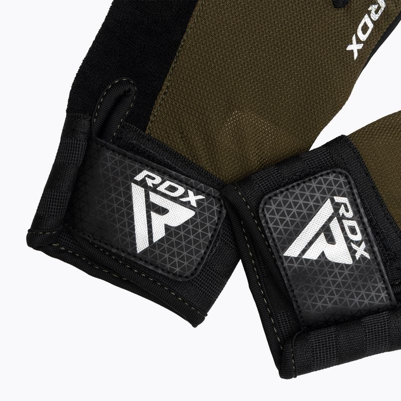 Guanti da allenamento RDX W1F Full Finger verde militare 4