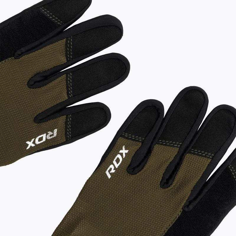 Guanti da allenamento RDX W1F Full Finger verde militare 5