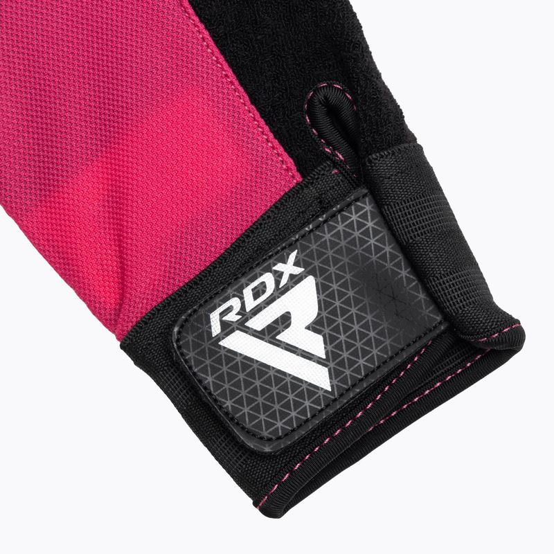 Guanti da allenamento RDX W1F Full Finger rosa 5