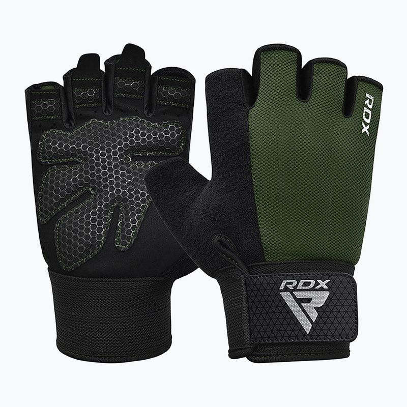 RDX W1H Guanti da allenamento per palestra verde militare 2