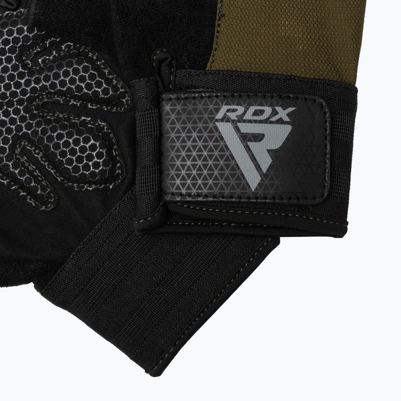 RDX W1H Guanti da allenamento per palestra verde militare 4