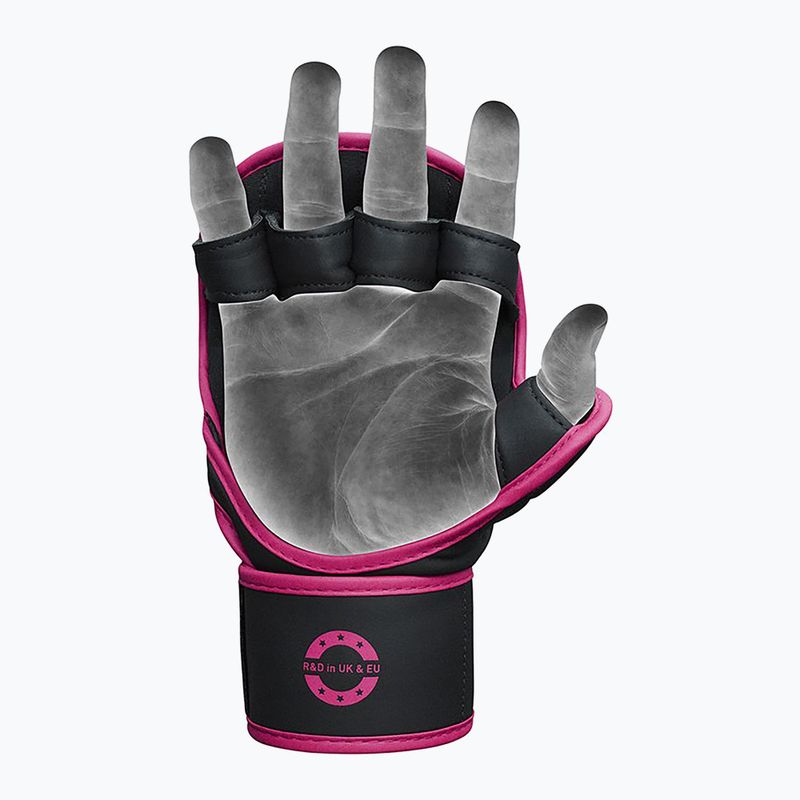 Guanti da grappling RDX F6 Shooter rosa 3