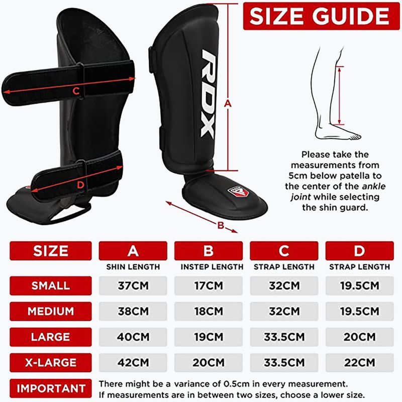 RDX T1 Shin Instep Guards protezioni per tibia e piede rosso/bianco 8