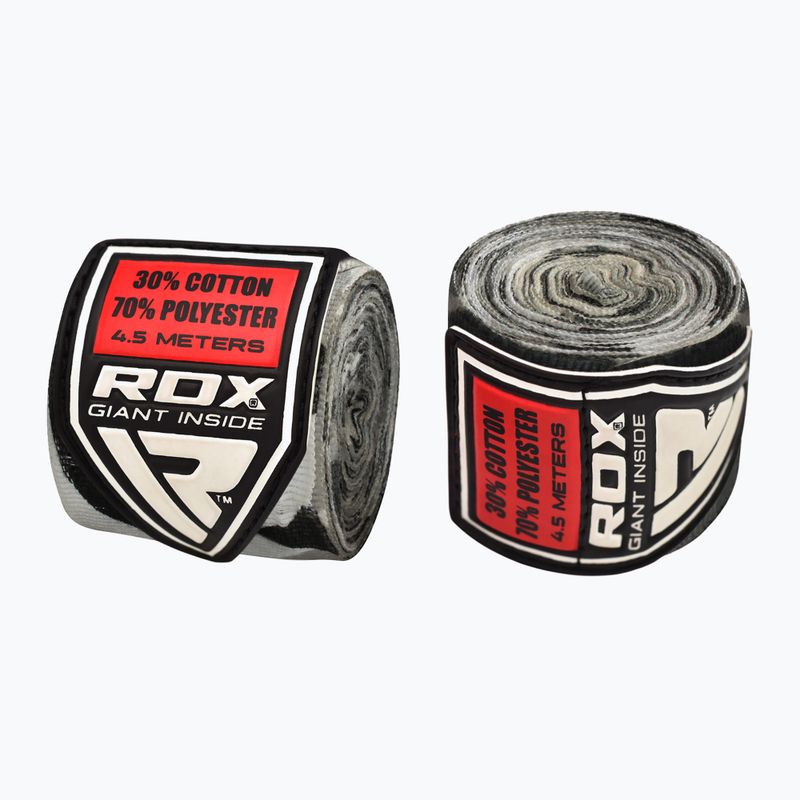 Bende da boxe RDX Hand Wraps Plus grigio mimetico 2