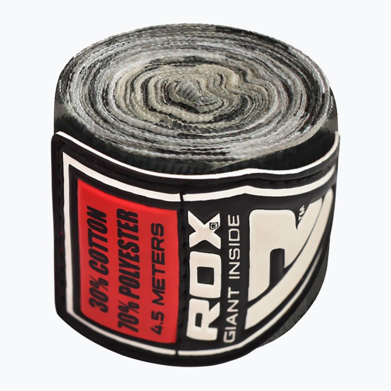 Bende da boxe RDX Hand Wraps Plus grigio mimetico 4