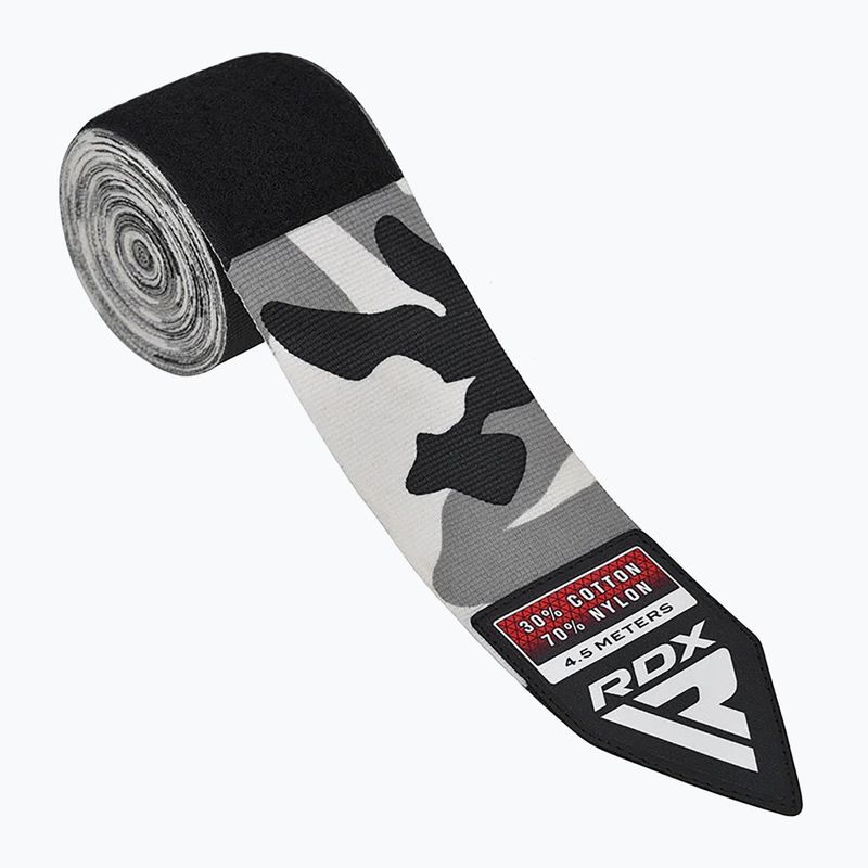 Bende da boxe RDX Hand Wraps Plus grigio mimetico