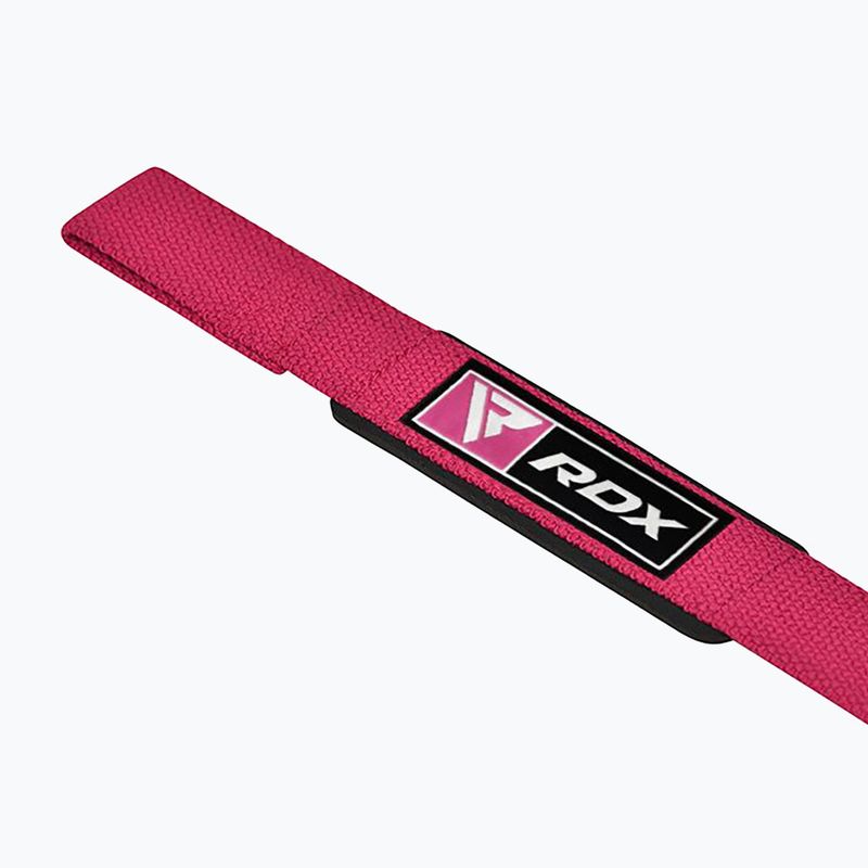 Cinghie per sollevamento pesi RDX Single Strap rosa 2