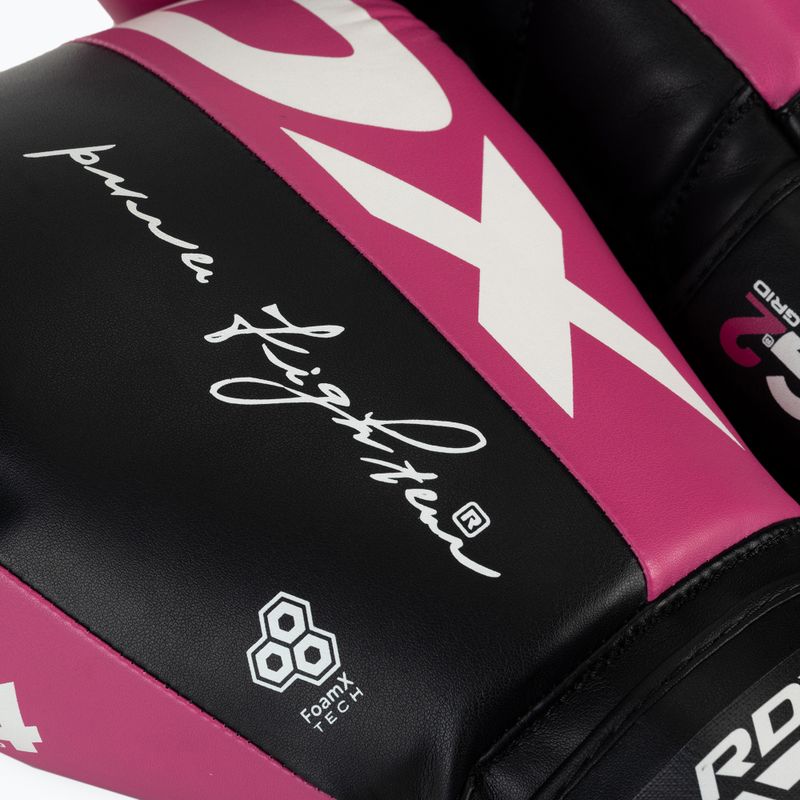 Guanti da boxe RDX REX F4 rosa/nero 5