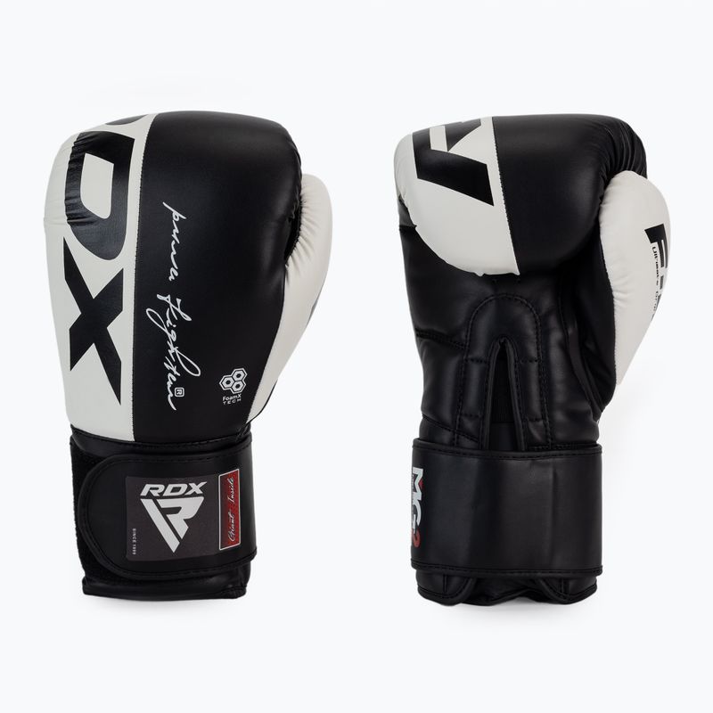 Guanti da boxe RDX REX F4 bianco/nero 3