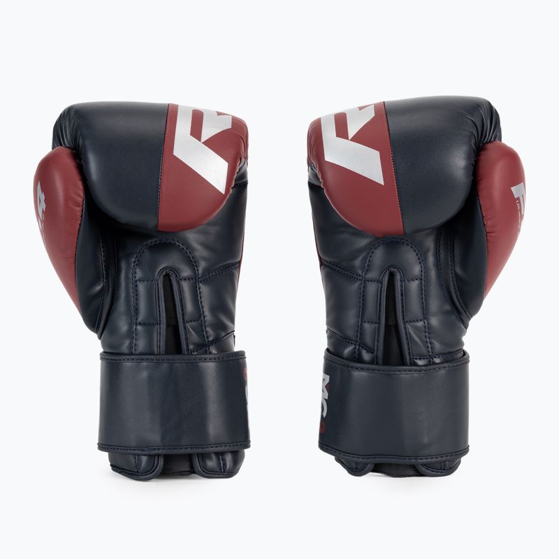 Guanti da boxe RDX REX F4 marrone/blu 2