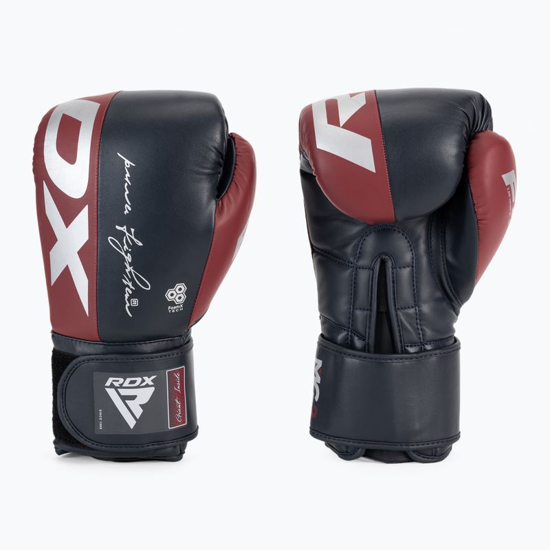 Guanti da boxe RDX REX F4 marrone/blu 3
