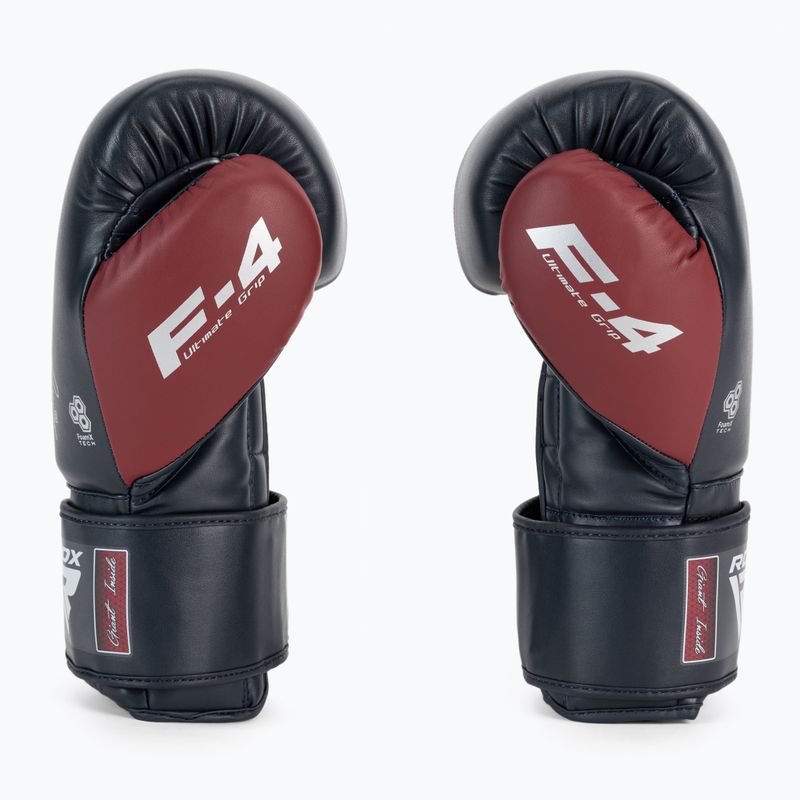 Guanti da boxe RDX REX F4 marrone/blu 4