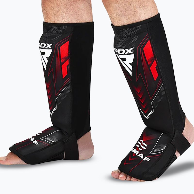 Parastinchi e protezioni per il collo del piede RDX IMMAF Approved Neoprene Shin Instep red 7